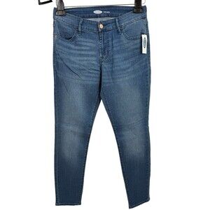 Old Navy Jeans 4p Women's Super Skinny Mid-Rise Medium Wash Stretch NWT